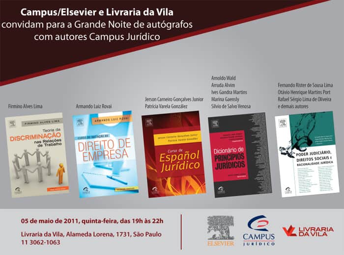 Lançamento De Cinco Obras Da Editora Campus Elsevier Campus Jurídico Migalhas 9987